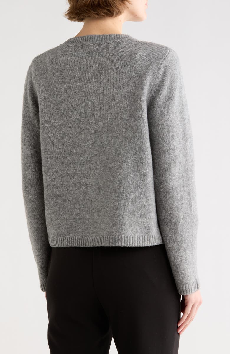 MAX STUDIO Cropped Cardigan Sweater, Alternate, color, Heather Grey