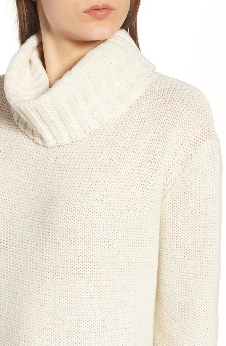 Madewell Flecked Turtleneck Sweater, Alternate, color,