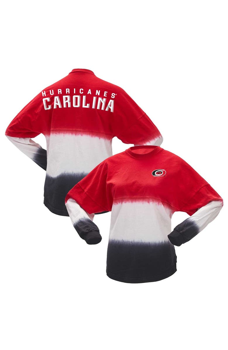 SPIRIT JERSEY Women's Fanatics Branded Red/Black Carolina Hurricanes Ombre Long Sleeve T-Shirt, Main, color, 