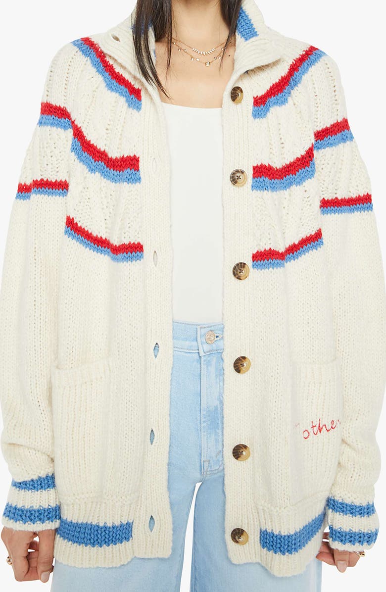 MOTHER The Mock Neck Cardigan, Main, color, 