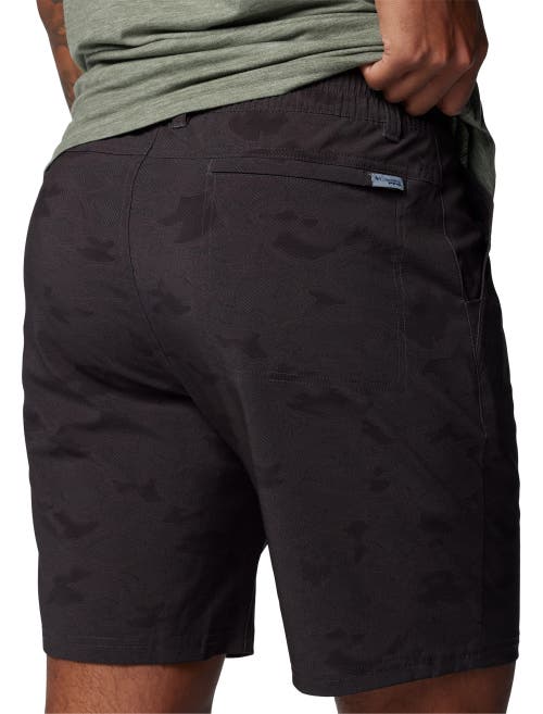 Shop Columbia Big & Tall Pfg Uncharted Shorts In Grey Black