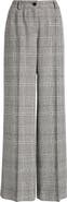 Dolce&Gabbana Houndstooth Check Wool & Cashmere Wide Leg Trousers