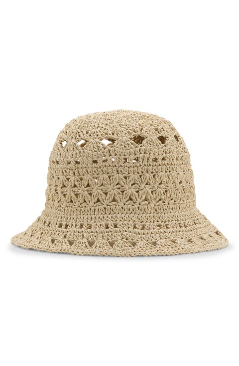Woven Straw Bucket Hat