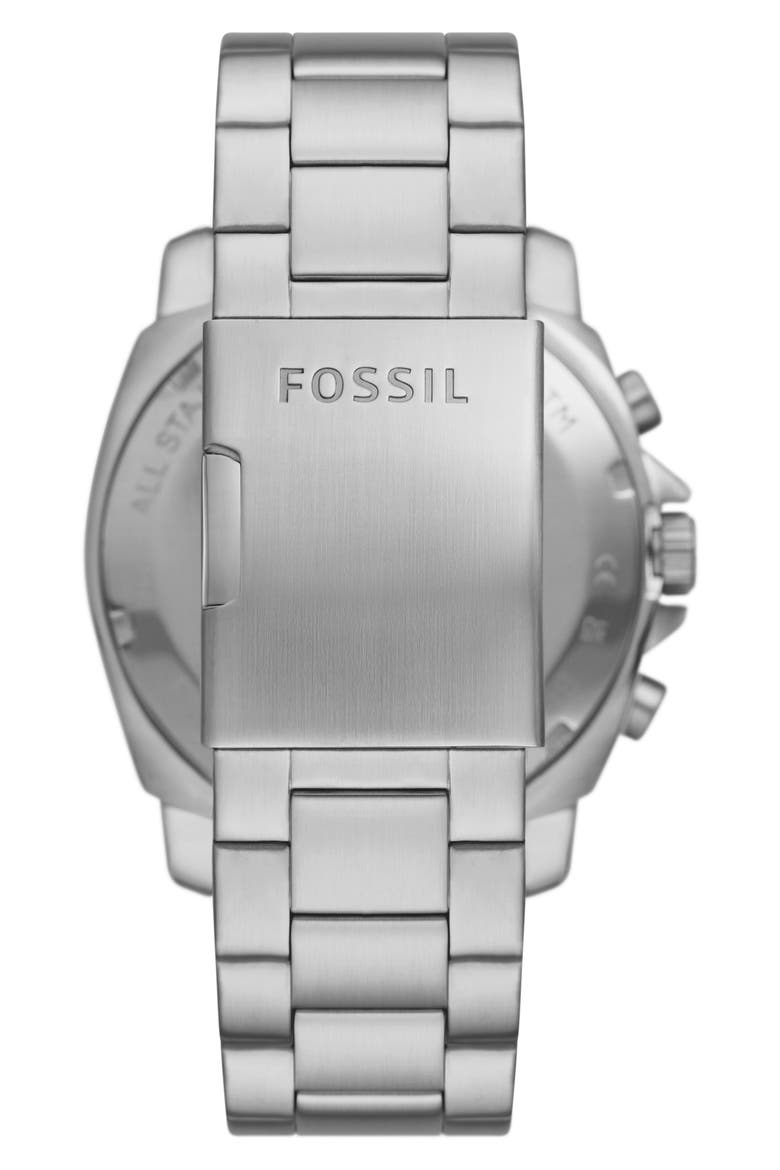 Privateer Chronograph Quartz Stainless Steel Bracelet Watch, 48mm, Alternate, color, SILVER
