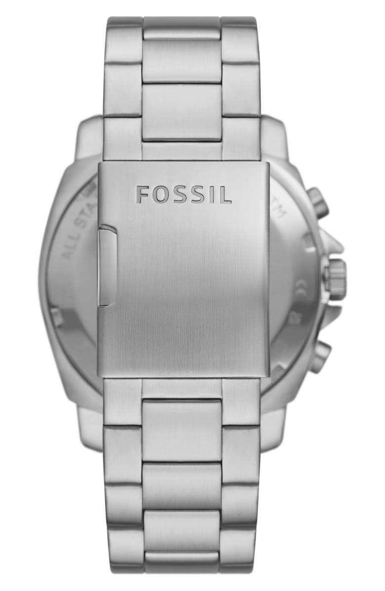 Fossil Privateer Chronograph Quartz Stainless Steel Bracelet Watch, 48mm, Alternate, color,