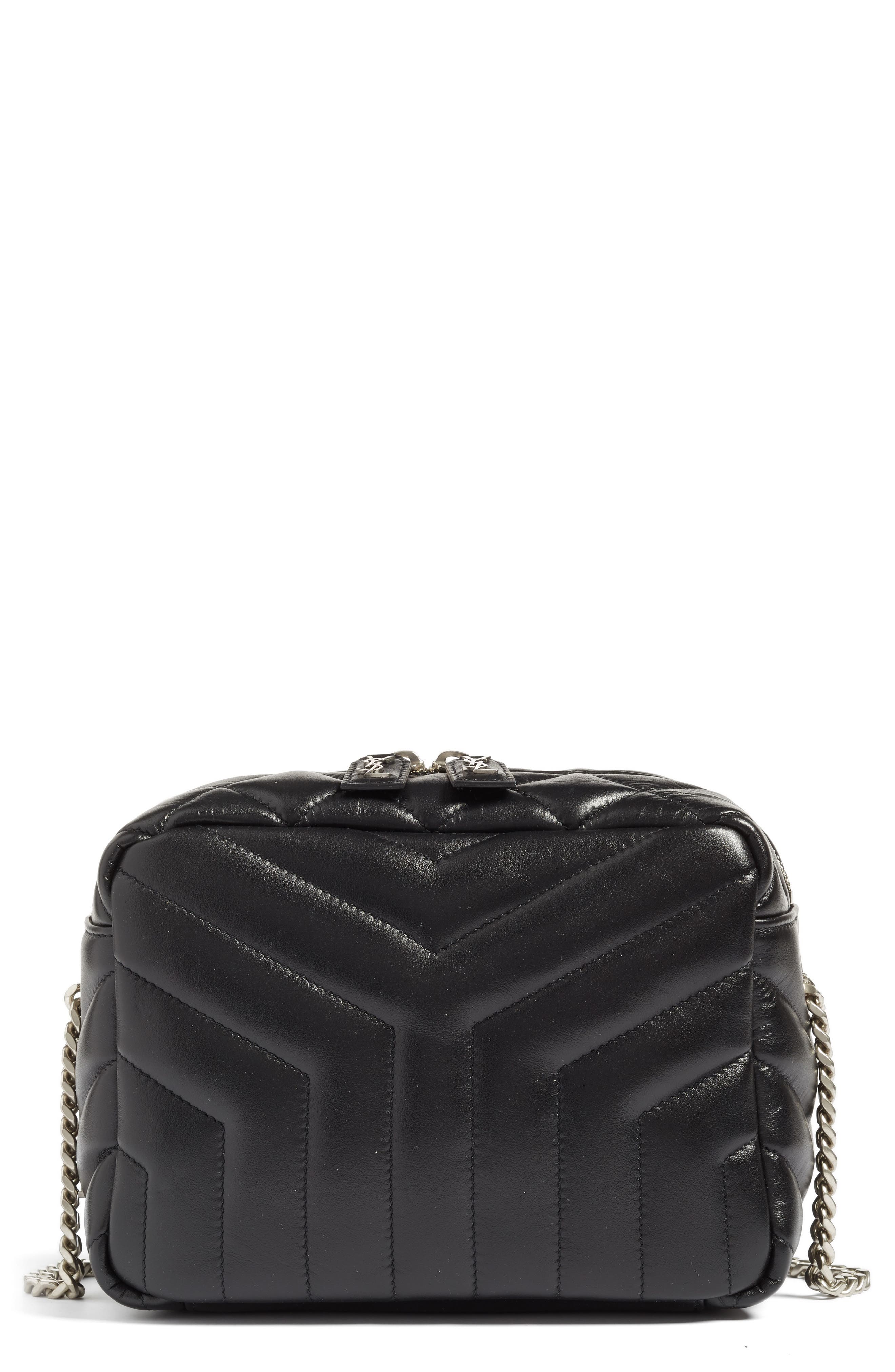 Small Loulou Leather Bowling Bag, Main, color, NERO