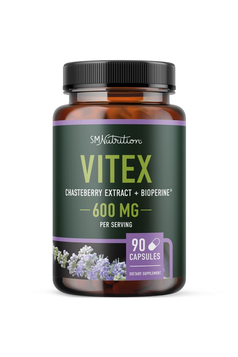Vitex 600mg PMS & Hormone Support Capsules, 90ct, Main, color, No Color