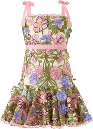 Marlo Kids Bonnie Embroidered Mini Dress