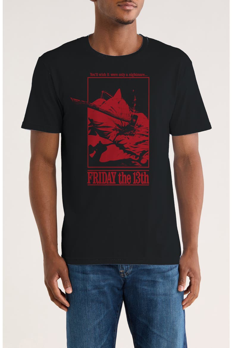 Friday the 13th Graphic T-Shirt, Main, color, BLACK
