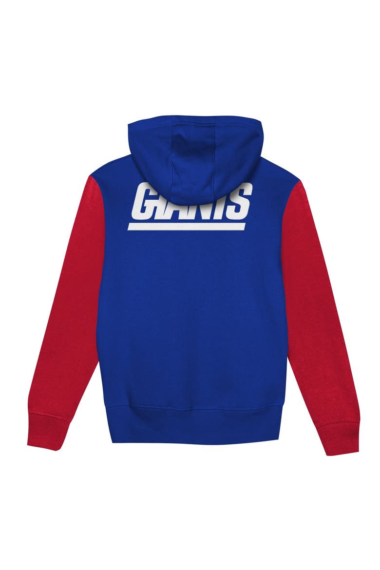 Toddler Outerstuff  Royal/Red New York Giants Stadium Colorblock Full-Zip Hoodie, Alternate, color, Royal