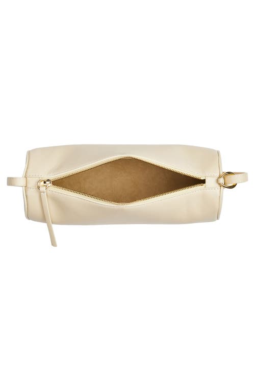 Reformation Simona Suede Cylinder Shoulder Bag In Cream Puff Leather
