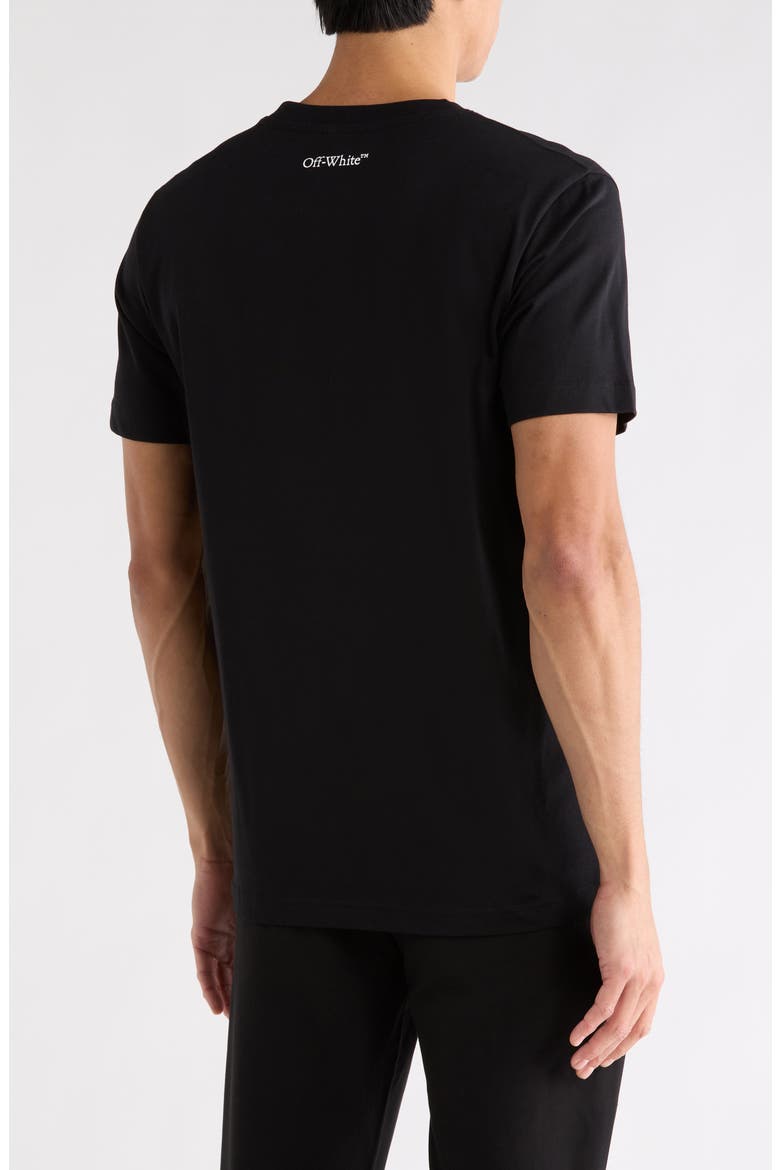 Single Arrow Slim Fit Short Sleeve T-Shirt, Alternate, color, BLACK-WHITE