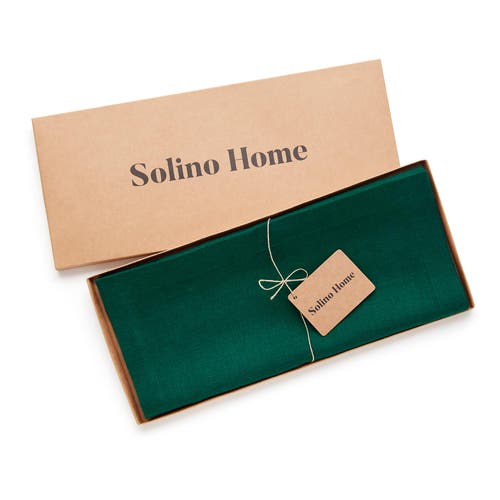 Solino Home Linen Table Runner In Green