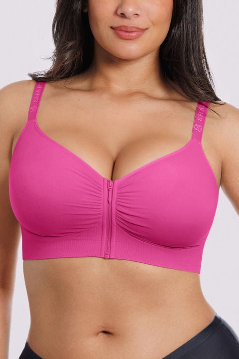 Bare Essentials Skin Flow Front-Zipper Wireless Bra