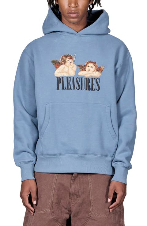 Dynamic Embroidered Cherubs Pullover Hoodie