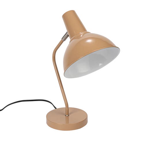 Storied Home 11.25 Inches Metal Articulating Table Lamp With Inline Switch For 40 Watts Bulb Maximum In Brown
