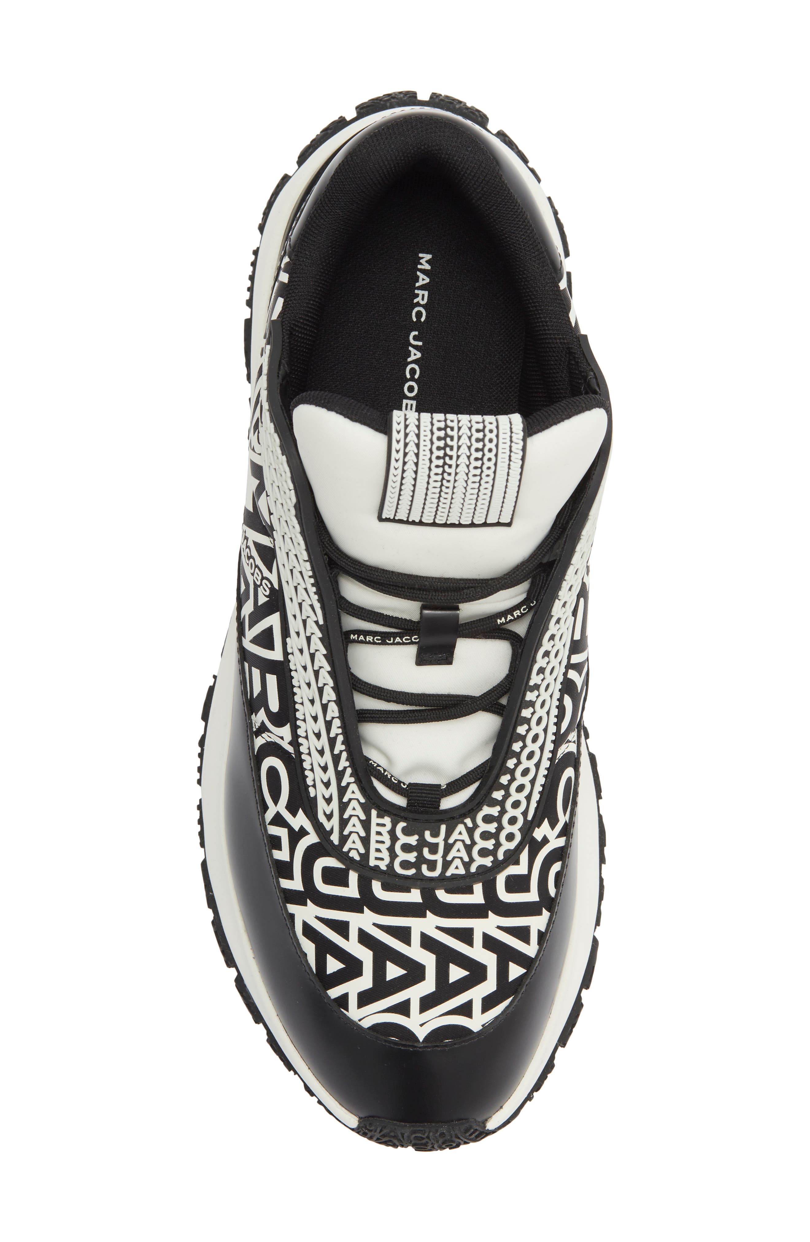 The Monogram Lazy Runner Sneaker, Alternate, color, BLACK/WHITE
