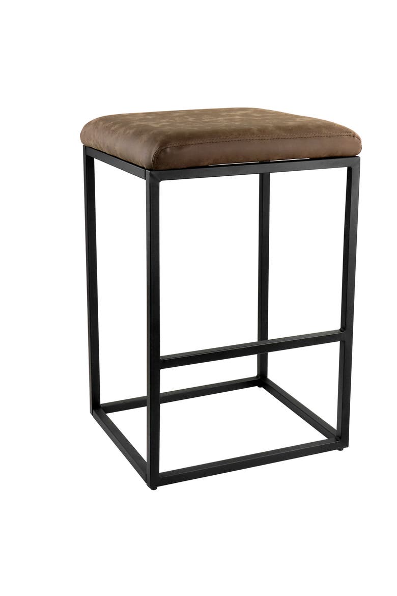 2 Piece Faux Leather Bar Chair, Alternate, color, Brown
