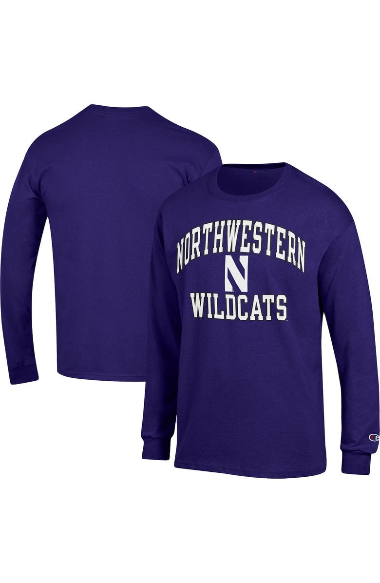 Champion Men's Champion Purple Northwestern Wildcats High Motor Long Sleeve T-Shirt, Main, color,