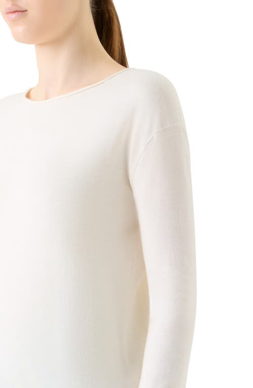 Akris Punto Wool Crewneck Top In White