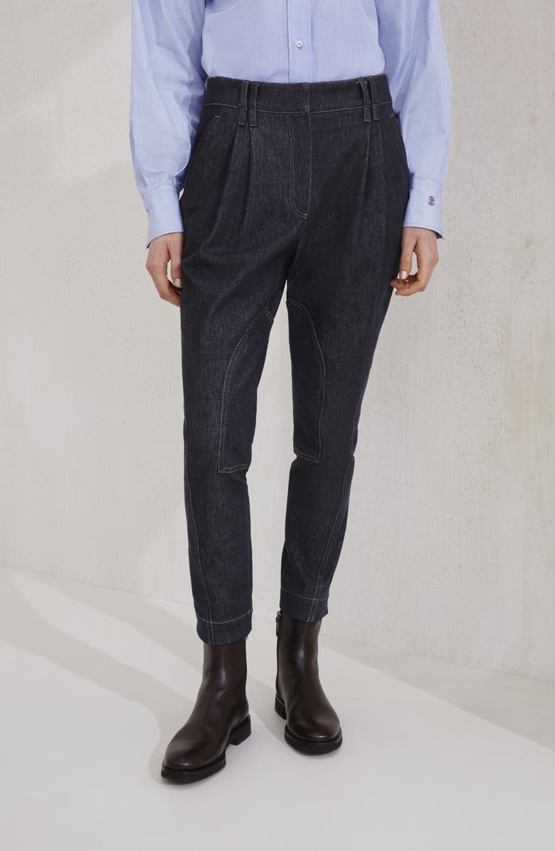 Brunello Cucinelli Equestrian trousers, Alternate, color, Dark Denim