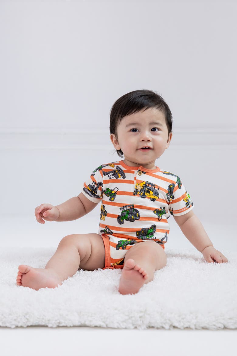 5-Pack Short Sleeve Bodysuits, Alternate, color, Green Orange Yellow