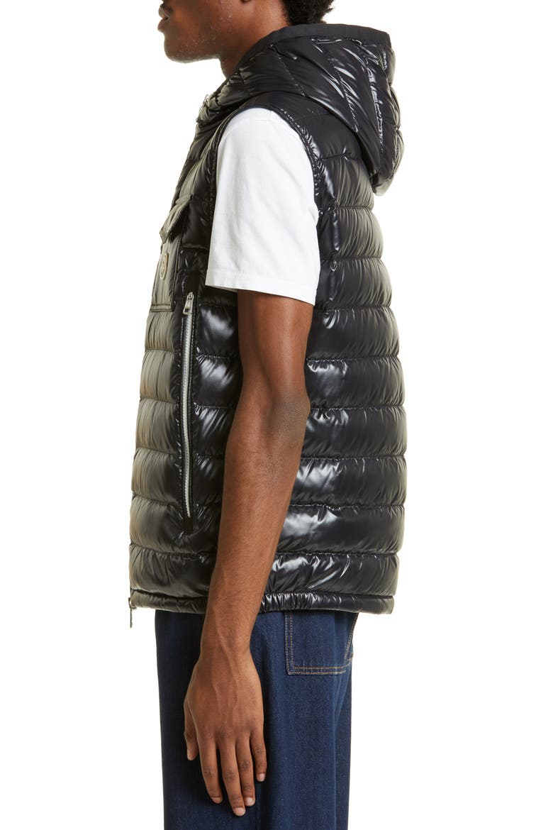 Ragot Quilted Hooded Down Vest, Alternate, color, BLACK