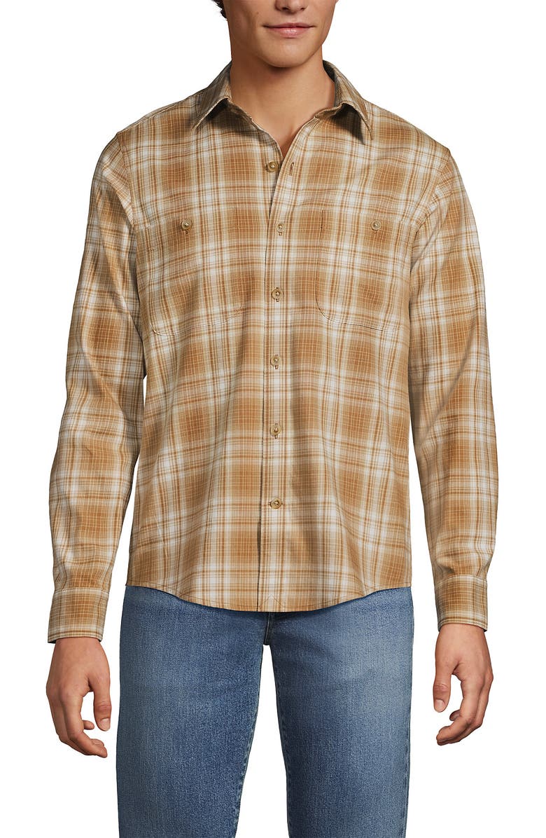 Lands' End Coastal Flannel, Main, color, 