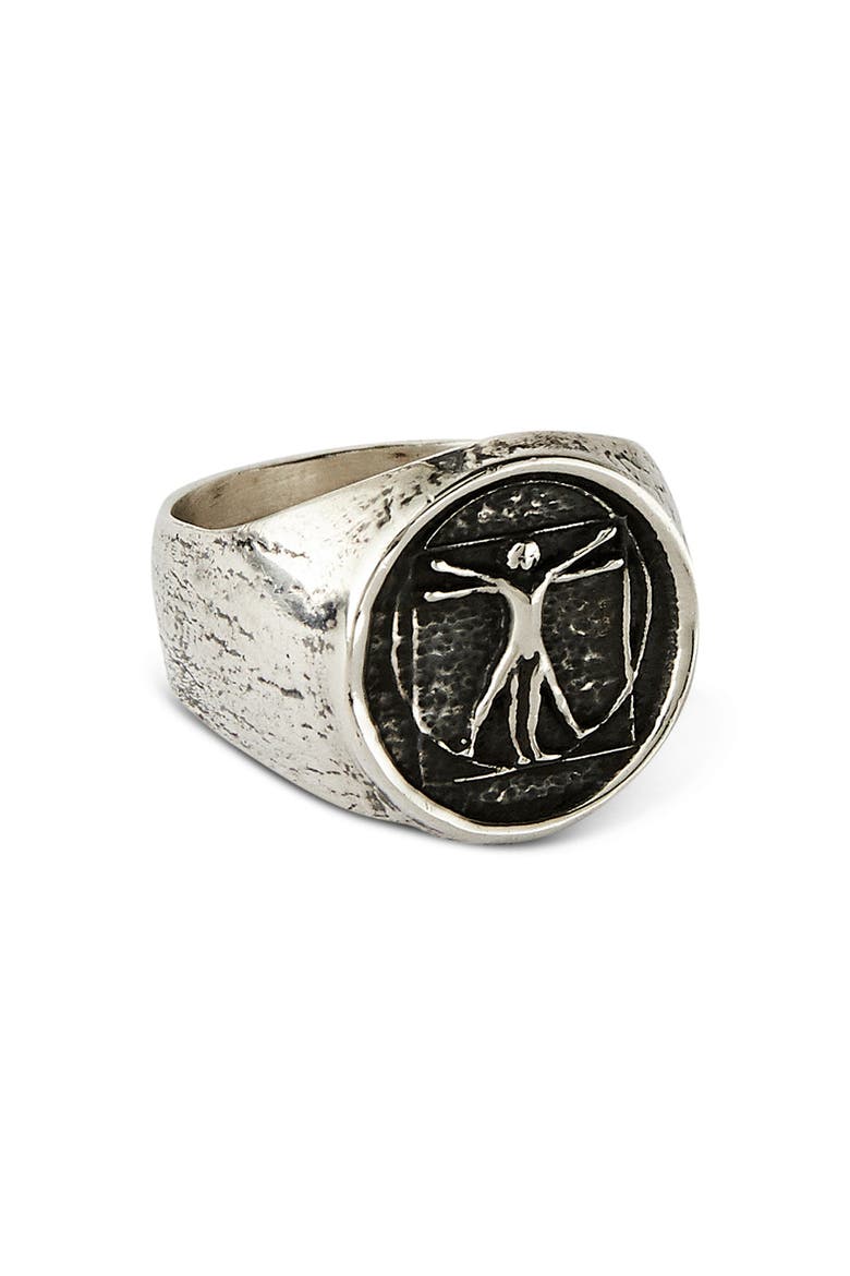 Vitruvian Silver Ring, Main, color, Sterling Silver