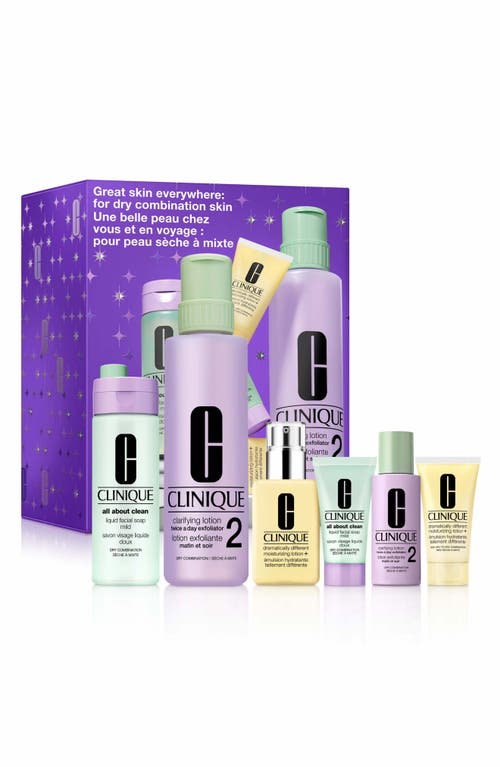 Clinique Great Skin Everywhere Set For Dry/combination Skin $120 Value In Transparent