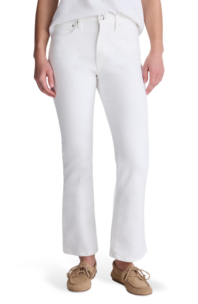 Madewell Stretch Flare Crop Jeans, Main, color, Tile White