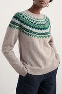 Seasalt Cornwall Gurnard's Head Fair Isle Lambswool Blend Crewneck Sweater