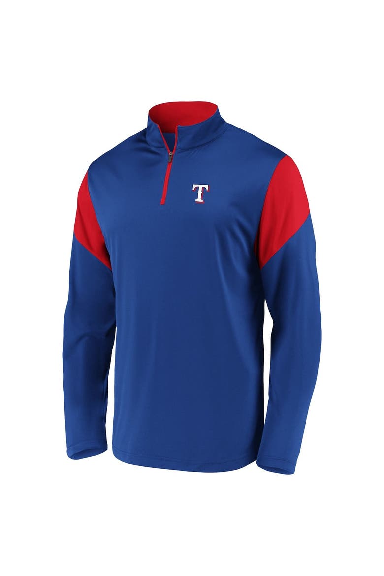 Men's Fanatics Branded Royal Texas Rangers Primary Logo Quarter-Zip Jacket, Alternate, color, Royal