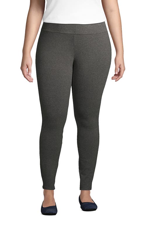 Lands' End Starfish Mid Rise Knit Leggings In Gray