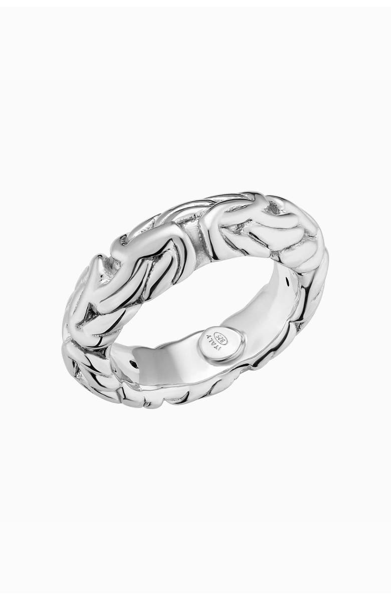 Oradina Sterling Silver Byzantine Artisan Ring, Main, color, Silver