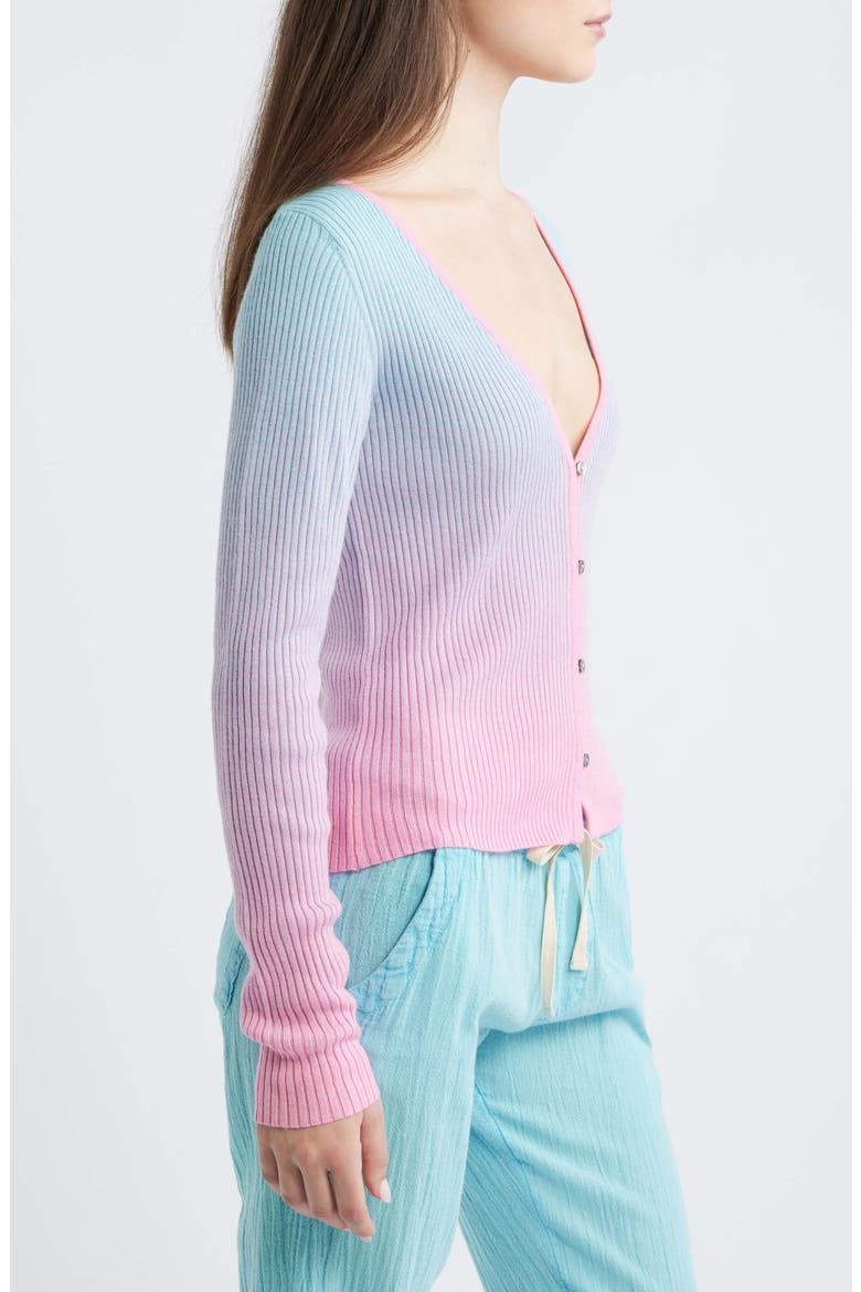 Catalina Ombré Button-Up Cardigan, Alternate, color, MULTICOLOR