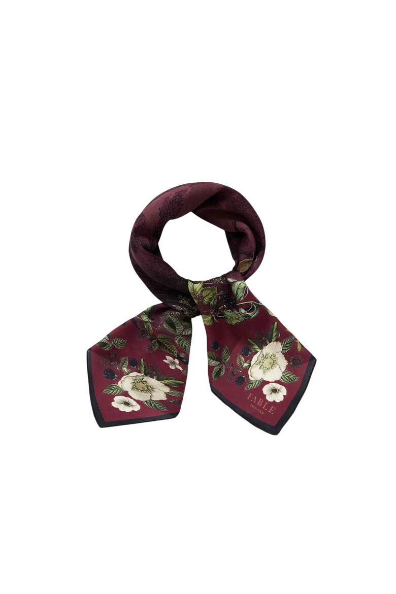 Orla Narrative Medium Square Scarf, Alternate, color, Burgundy