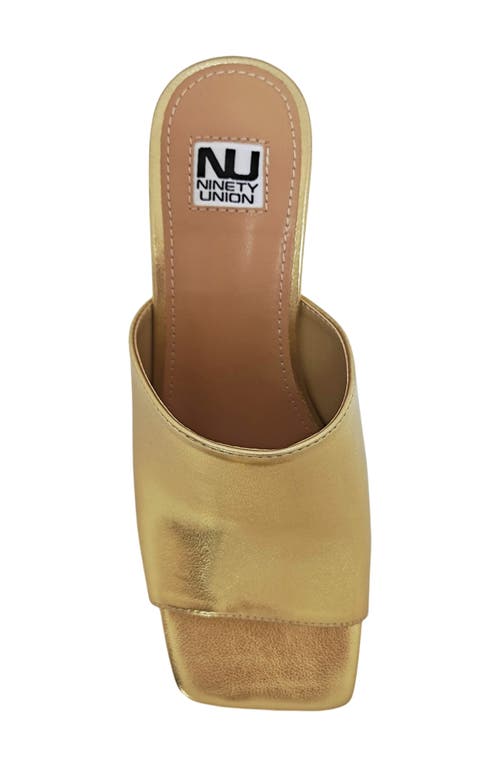 Ninety Union Florence Square Toe Mule In Gold