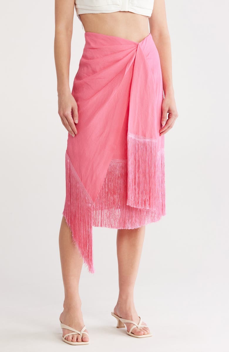 Cult Gaia Veronika Fringe Skirt, Main, color,
