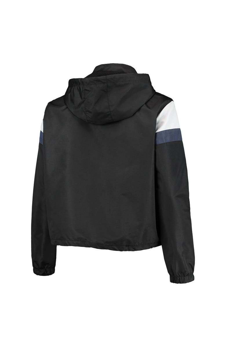 PROFILE Women's Black/Gray New York Yankees Plus Size Anorak Quarter-Zip Hoodie, Alternate, color, 