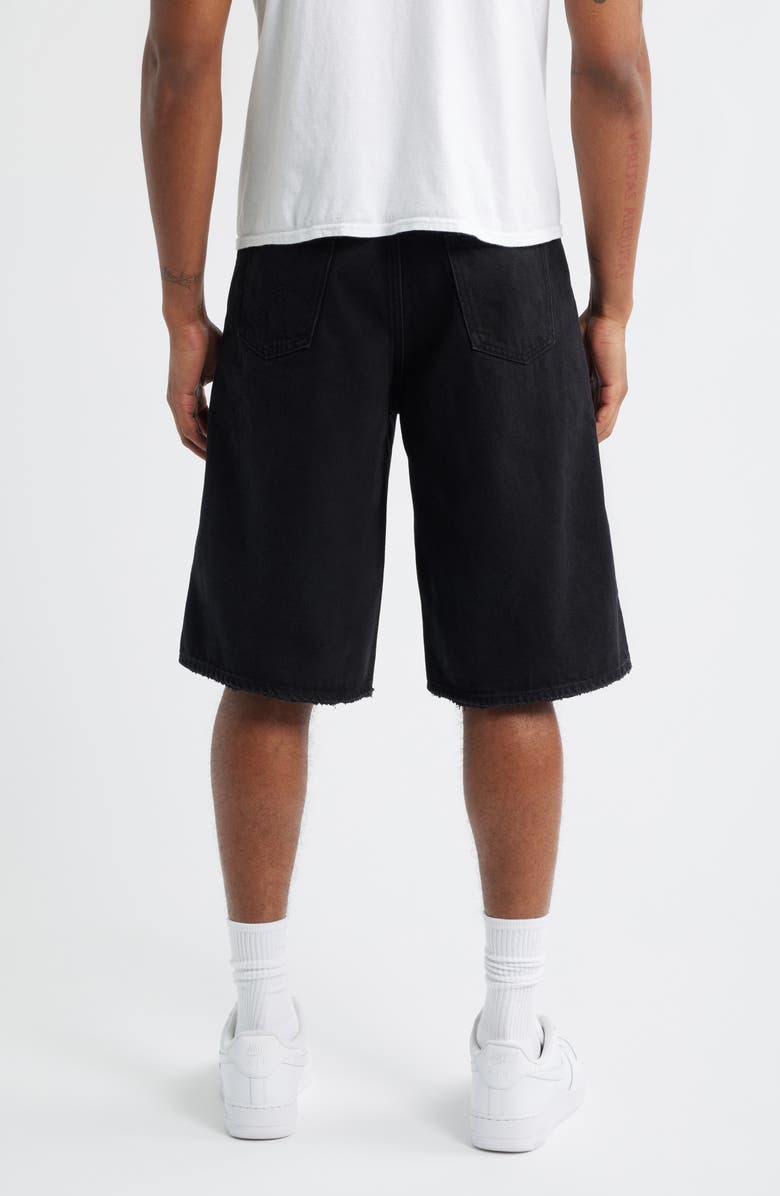 ICECREAM Big Black Denim Shorts, Alternate, color, Black Caramel