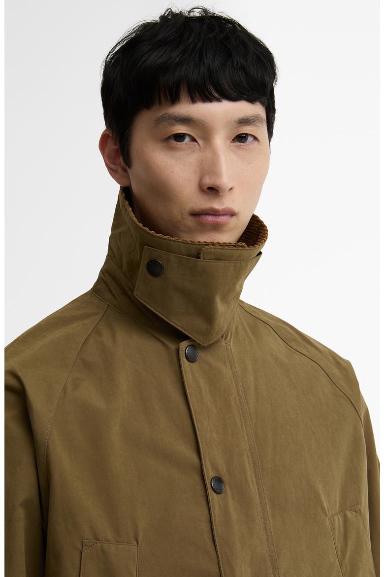 Oversize Peached Bedale Casual Jacket, Alternate, color, DARK SAND