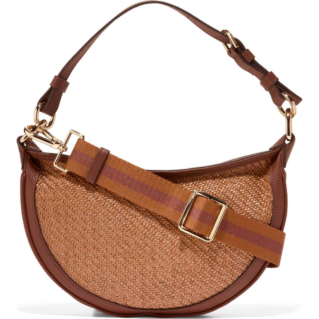 Cole Haan Elizabeth Raffia & Leather Crossbody Bag