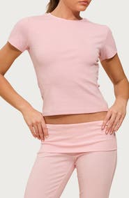 EDIKTED Emelia Fitted Stretch Cotton T-Shirt