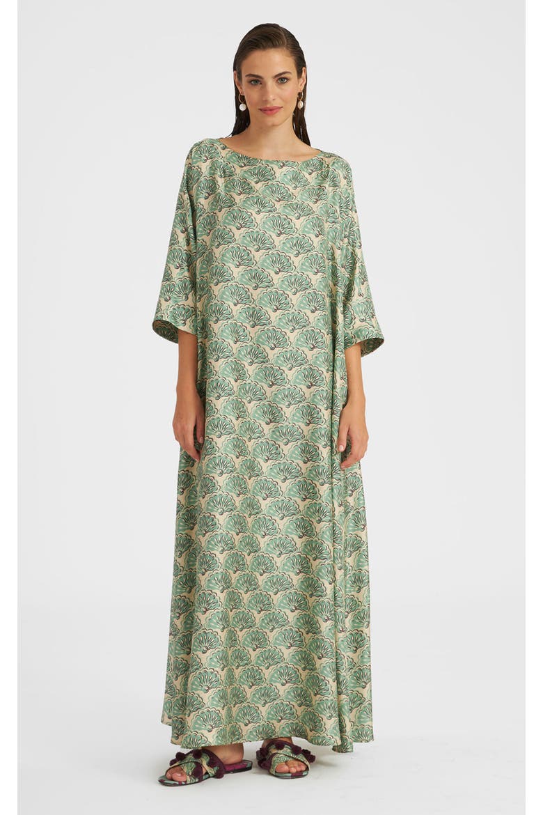Muumuu Dress Round Neck Fans Menta, Main, color, Fans Menta