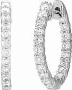 Ivy & Pearl Co. 3/4 CT Lab-Grown Diamond Hoop Earrings in 14K Gold