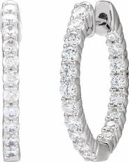 Ivy & Pearl Co. 3/4 CT Lab-Grown Diamond Hoop Earrings in 14K Gold
