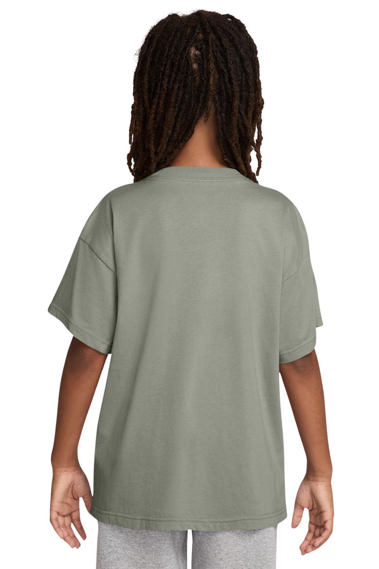 Kids' Sportswear Oval Logo Cotton Graphic T-Shirt, Alternate, color, SPRUCE FOG