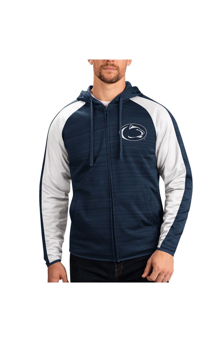 G-III SPORTS BY CARL BANKS Men's G-III Sports by Carl Banks Navy Penn State Nittany Lions Neutral Zone Raglan Full-Zip Track Jacket Hoodie, Main, color, Navy