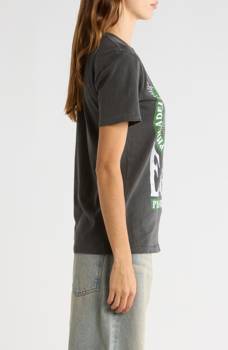 Junk Food Eagles Crest Cotton Graphic T-Shirt, Alternate, color, True Black